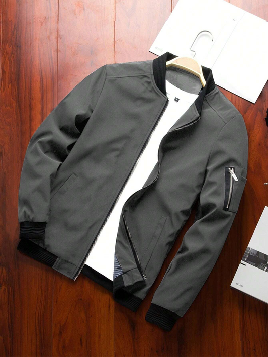 V-11  Ash Grey Bomber Jacket