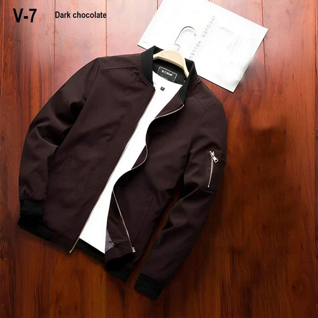 V-7 Dark chocolate Bomber Jacket